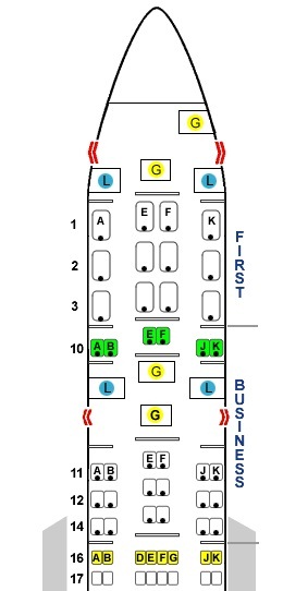 Seat 10A (taken from Seatguru.com)
