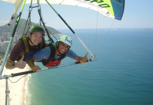 Hang gliding over Rio
