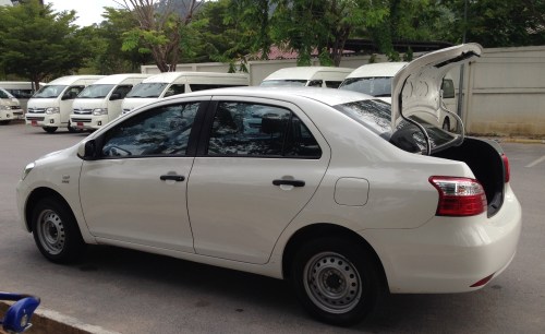 They'd know we were high rollers when we arrived in style. 